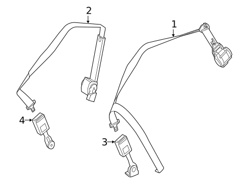 Seat Belt for 2014 Mercedes-Benz ML63 AMG #2