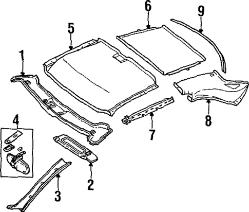 Interior Trim - Convertible Top for 1995 Mitsubishi 3000GT #0