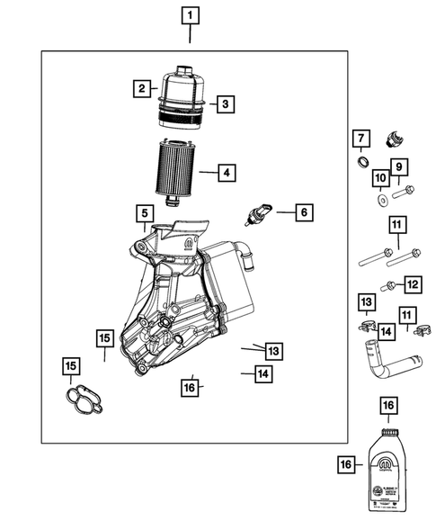 Engine Oiling, Oil Pan and Indicator (Dipstick) for 2020 Jeep Wrangler #1