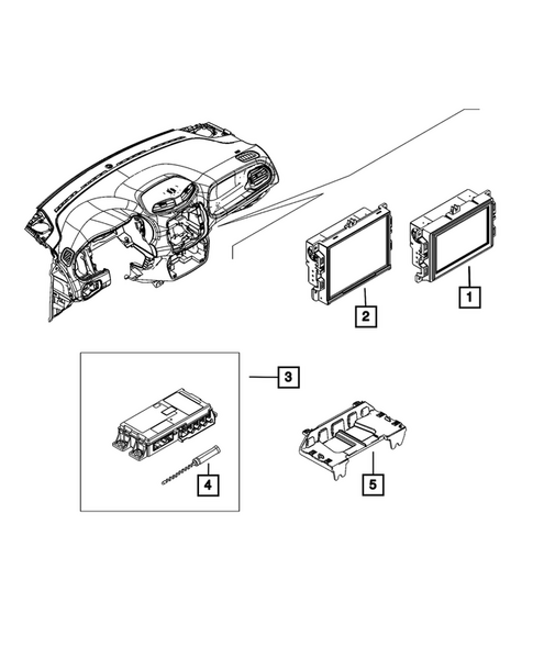 Radio, Antenna, Speakers, DVD, and Video systems for 2023 Jeep Renegade #0