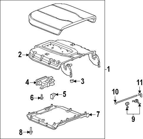 Center Console for 2025 GMC Sierra 2500 HD #2