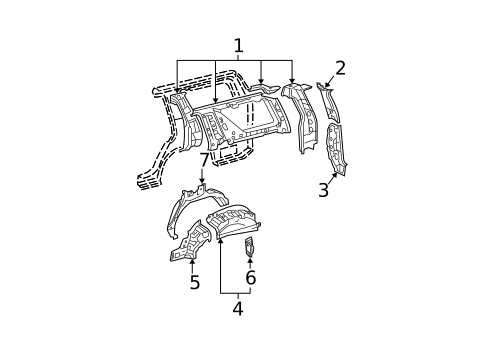 Inner Structure for 2009 Toyota 4Runner #1