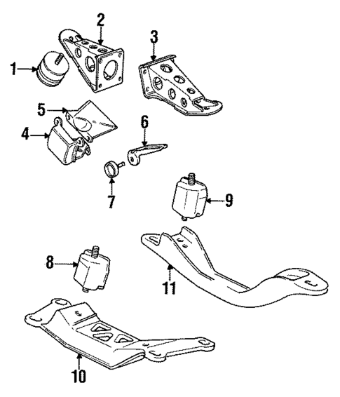 Engine Mounting for 1990 BMW 325i #2