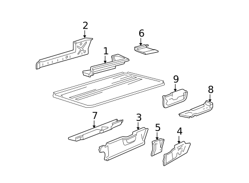 Rear Floor & Rails for 2013 Ford E-150 #1