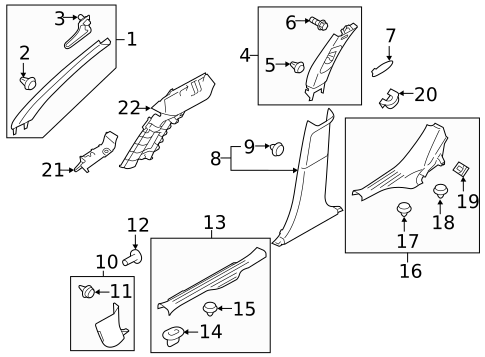 Interior Trim - Pillars for 2017 Subaru Outback #0