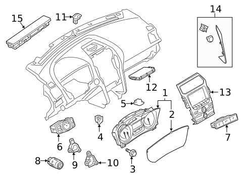 Instrument Panel for 2018 Ford Explorer #1