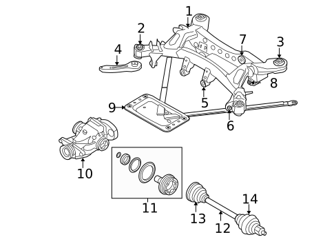 Axle & Differential for 2013 BMW 335i #0