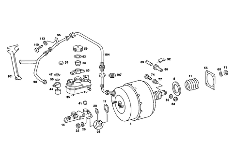 Brake Booster for 1984 Mercedes-Benz 380SL #0