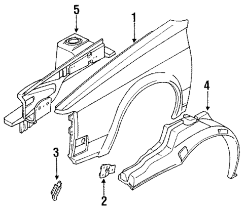Fender for 1985 Nissan Pulsar NX #1