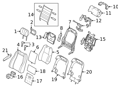 Driver Seat Components for 2014 Land Rover Range Rover Sport #1