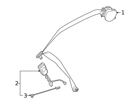Rear Seat Belts for 2016 Mercedes-Benz S63 AMG #1