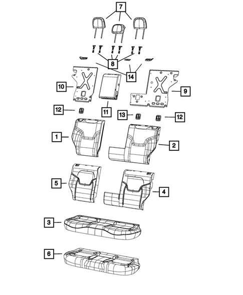 Rear Seats - Second Row for 2017 Jeep Renegade #3