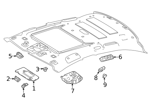 Interior Trim - Roof for 2020 Mercedes-Benz AMG® GT 63 S #5