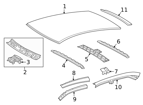 Roof & Components for 2015 Toyota Camry #1