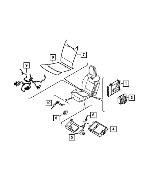 Front Seats - Adjusters, Recliners, Shields and Risers for 2022 Jeep Renegade #3