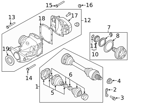 Axle & Differential for 2008 BMW 535xi #0