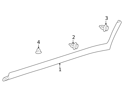 Exterior Trim - Pillars for 1998 Lexus LX470 #1