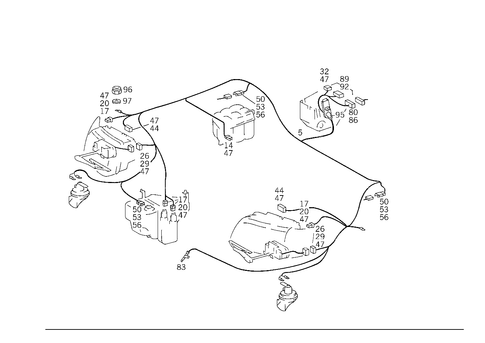Headlamp Cable Harness for 1993 Mercedes-Benz 400SEL #0