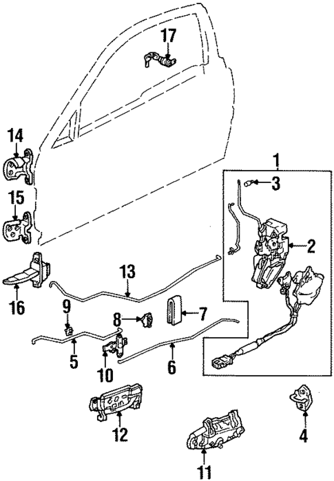 Front Door for 1996 Honda Prelude #0
