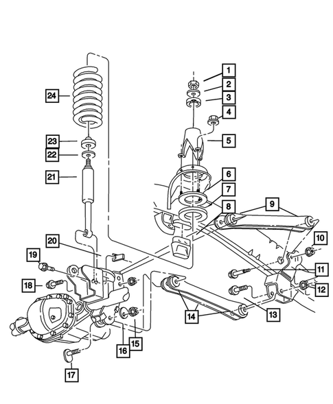 Front Suspension, Strut and Cradle for 2011 Ram 3500 #3
