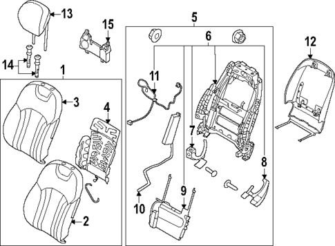 Driver Seat Components for 2025 Genesis G90 #1