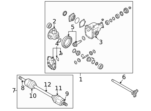 Carrier & Front Axles for 2010 INFINITI FX50 #8