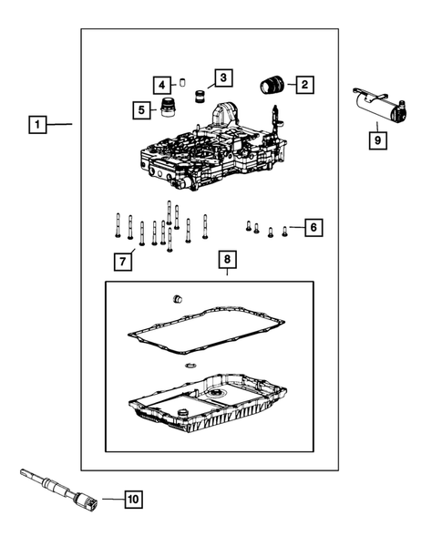 Valve Body, Accumulator, Solenoid and Parking Sprag for 2022 Jeep Grand Cherokee L #0