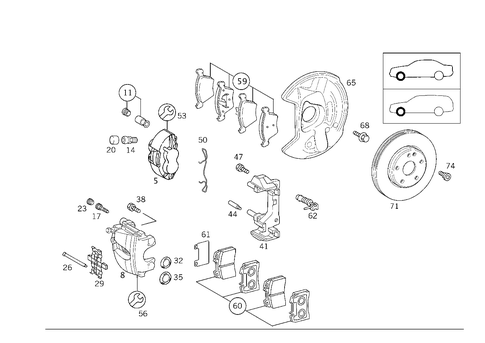 Front Wheel Brake for 1998 Mercedes-Benz E430 #0