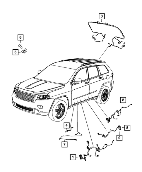 Wiring-Body and Accessories for 2015 Jeep Grand Cherokee #2