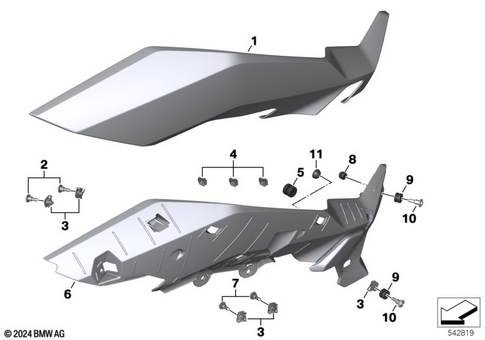 Motorcycle Trim Section, Windshield for 2019 BMW-Motorrad S 1000 XR #3
