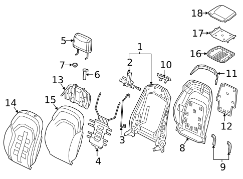 Front Seat Components for 2020 Audi S8 #0