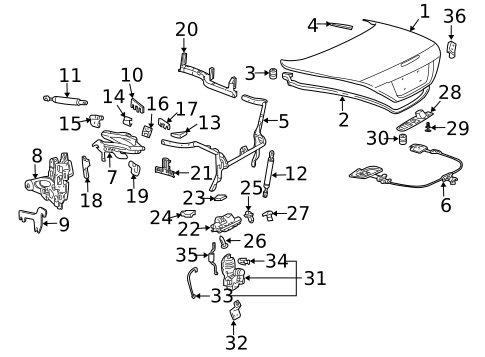 Trunk for 2009 Mercedes-Benz SL63 AMG #0