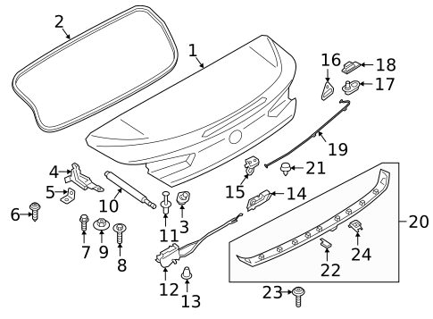 Lid & Components for 2024 BMW M8 #0