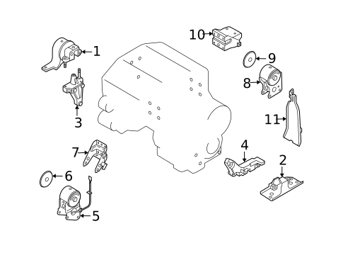 Engine & Trans Mounting for 2003 Nissan Murano #1