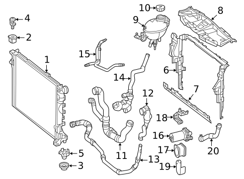 Radiator & Components for 2017 Mercedes-Benz CLS63 AMG S #0