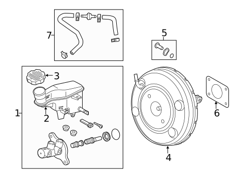 Master Cylinder - Components On Dash Panel for 2017 Kia Forte #0
