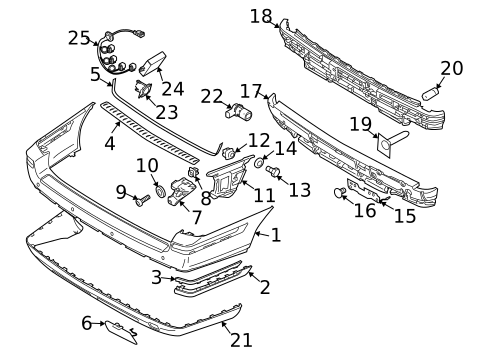 Bumper & Components - Rear for 2007 Volvo XC70 #1