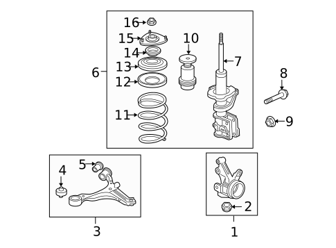Stabilizer Bar & Components for 2005 Honda Civic #3