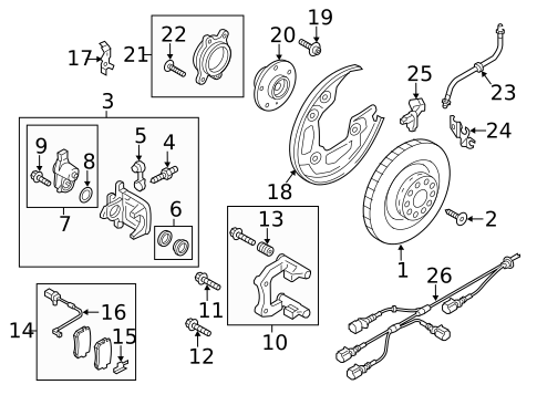 Rear Brakes for 2015 Audi S7 #1