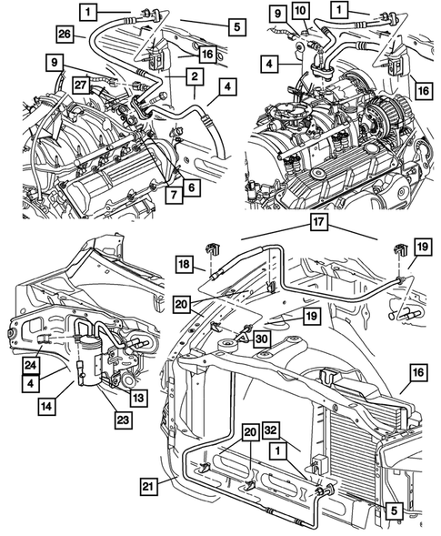 Air Conditioner and Heater Plumbing for 2004 Dodge Ram 2500 #0