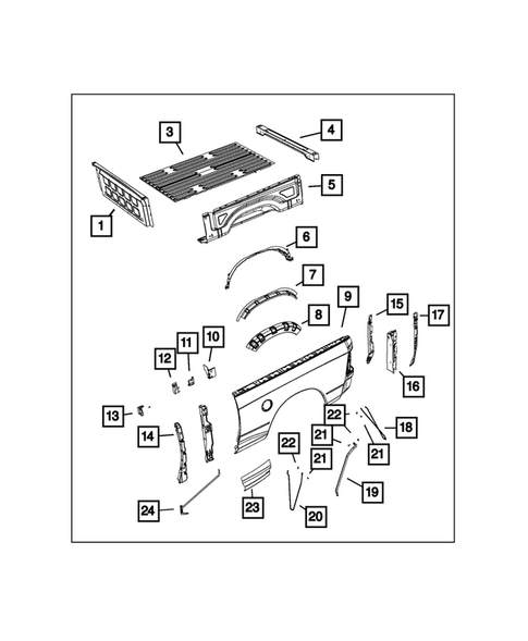 Pick-up Box and Fuel Filler Door for 2012 Ram 3500 #0