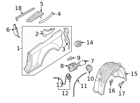 Fuel Door for 2010 Audi A5 Quattro #1