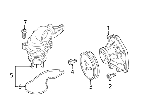 Water Pump & Related Components for 2014 Audi Q7 #0