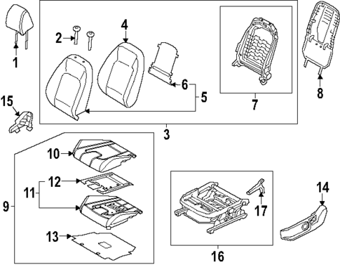 Driver Seat Components for 2024 Hyundai Elantra #2