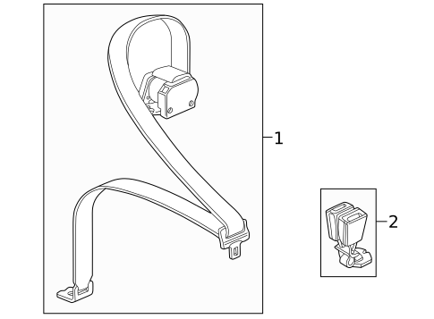 Seat Belt for 2001 Jaguar XK8 #2