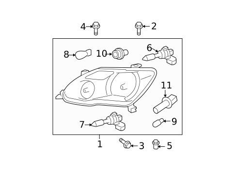 Bulbs - Chassis for 2009 Toyota Avalon #0