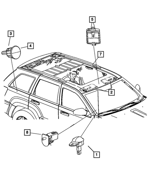 Lamps - Front, Rear and Courtesy for 2005 Jeep Grand Cherokee #1