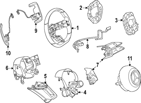 Steering Wheel & Trim for 2025 Mercedes-Benz CLE300 #0