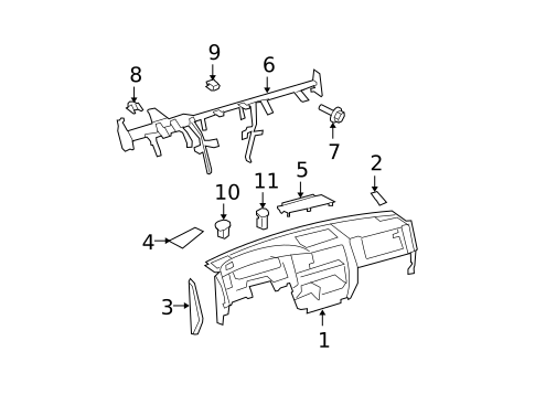Instrument Panel for 2007 Toyota Tundra #0