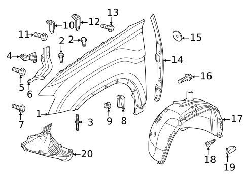 Fender & Components for 2025 Volkswagen Atlas Cross Sport #0